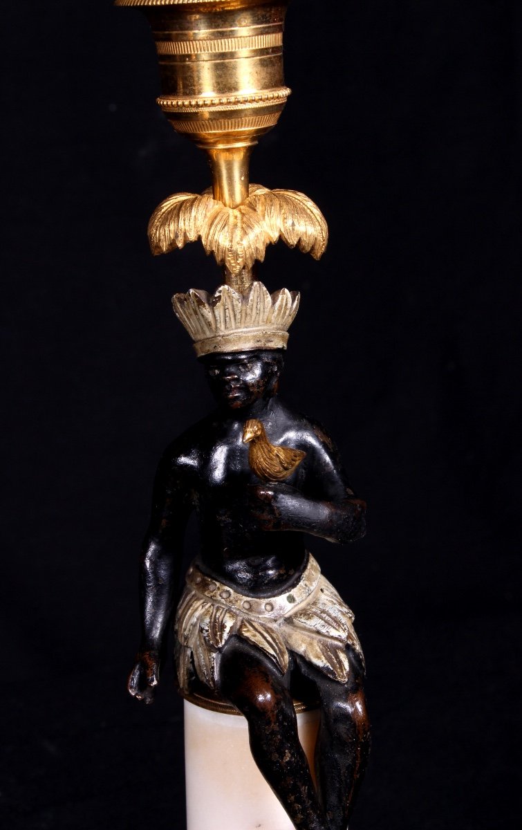 Paire De Bougeoirs d'époque Directoire-photo-2