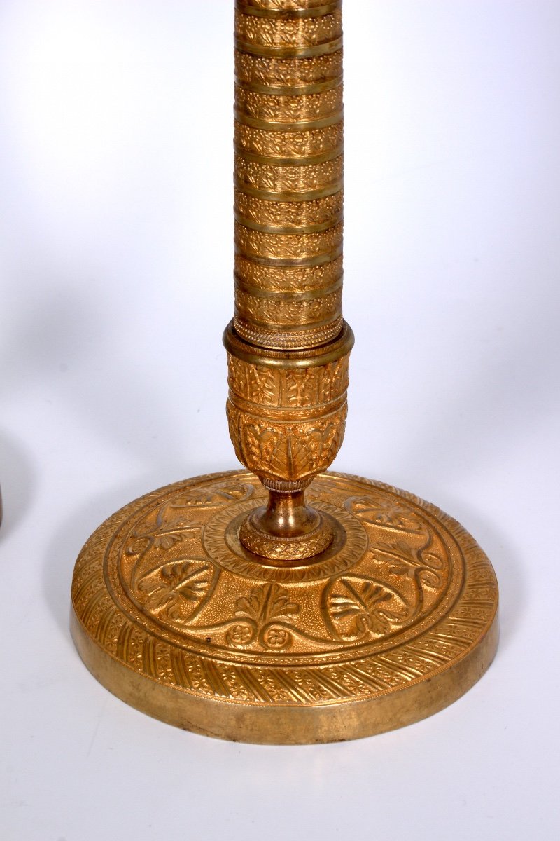 Paire De Flambeaux  d'Epoque Charles X-photo-2