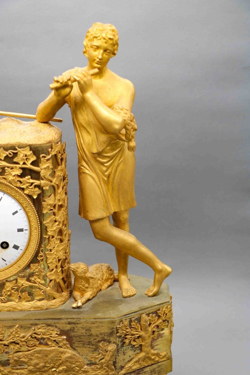 An Empire Gilt Bronze Mantel Clock -photo-4