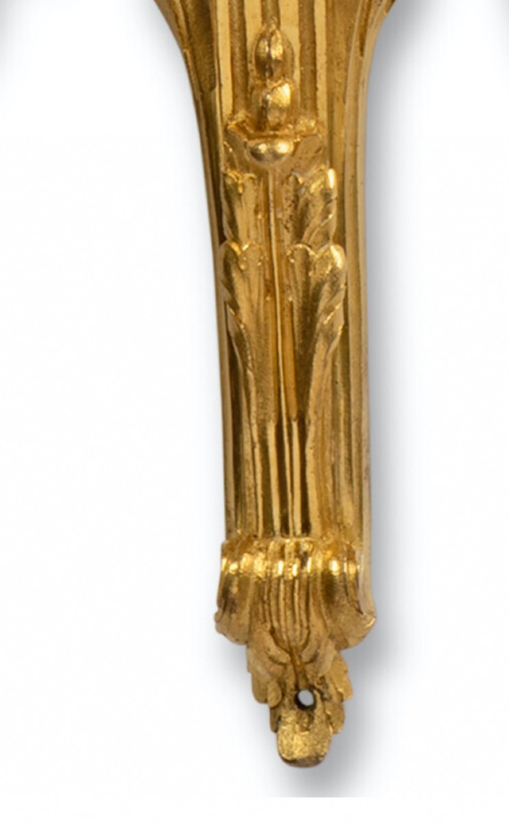 A Pair Of Gilt Bronze Louis XVI Twin Wall Lights-photo-2