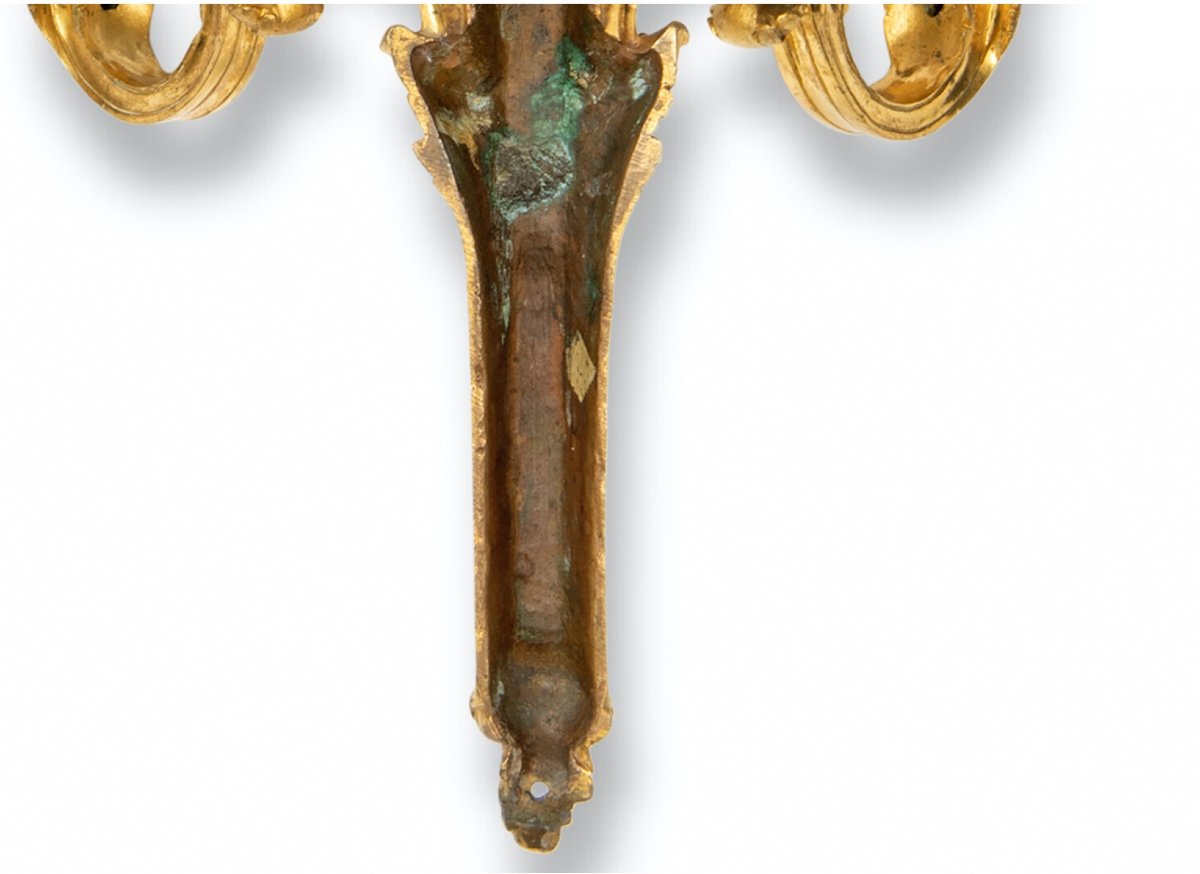 A Pair Of Gilt Bronze Louis XVI Twin Wall Lights-photo-6