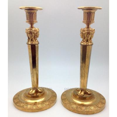 Pair Of Candlesticks By Claud Galle