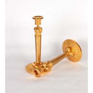 A Pair Of Candlesticks From The Consulate Period, Circa 1800