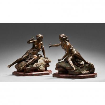 Two 19th Century French Bronze NaÏades