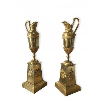 Pair Of Empire Period Candlesticks