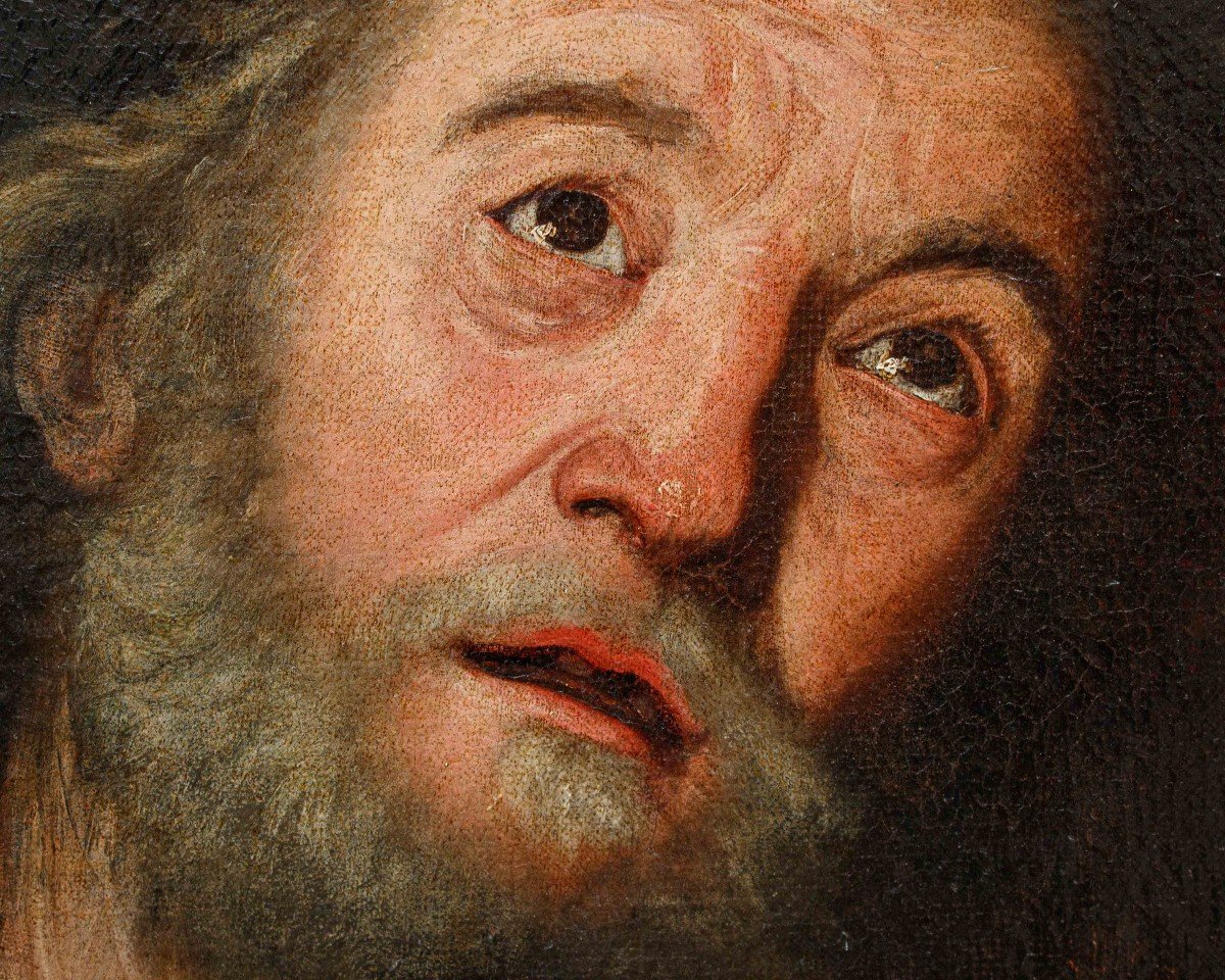 Francesco Fracanzano (1612 - 1656),  Face Of Saint-photo-3
