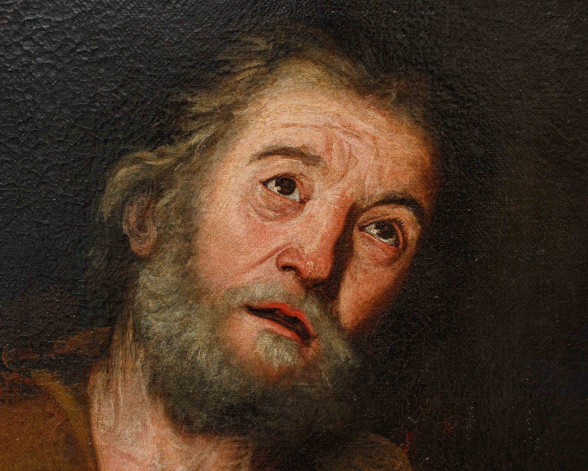 Francesco Fracanzano (1612 - 1656),  Face Of Saint-photo-4