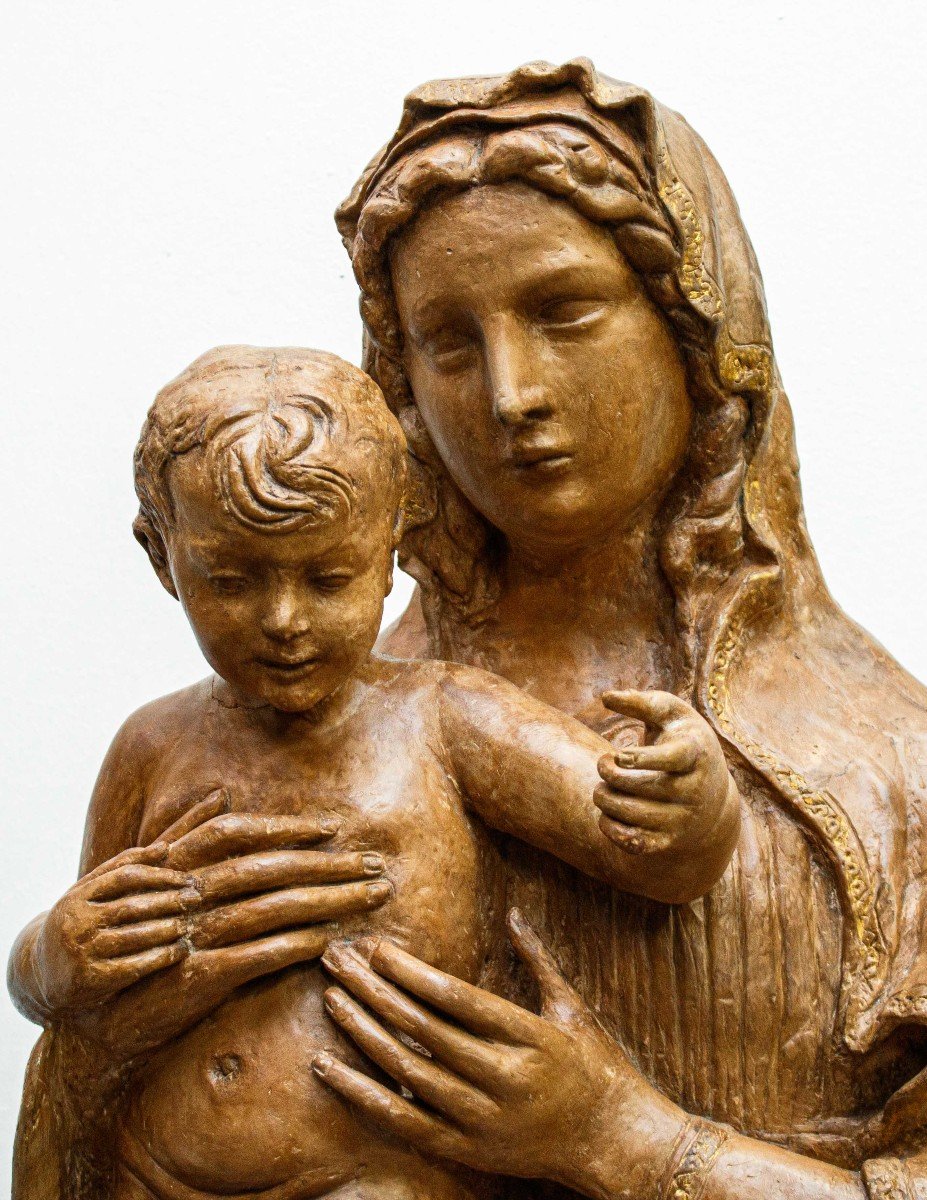 Circle Of Benedetto Da Maiano ( 1442 -1497), Madonna And Child Christ-photo-3