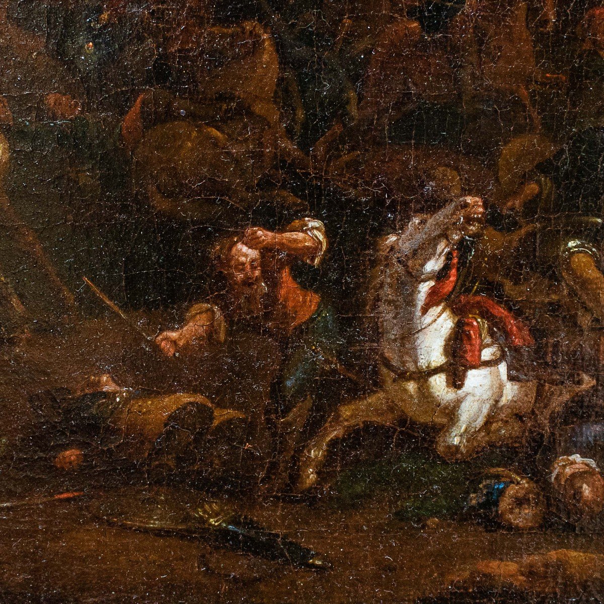 Attr. To Karel Breydel, Known As The Knight Of Antwerp (1678 - 1733), Battle With Knights-photo-5