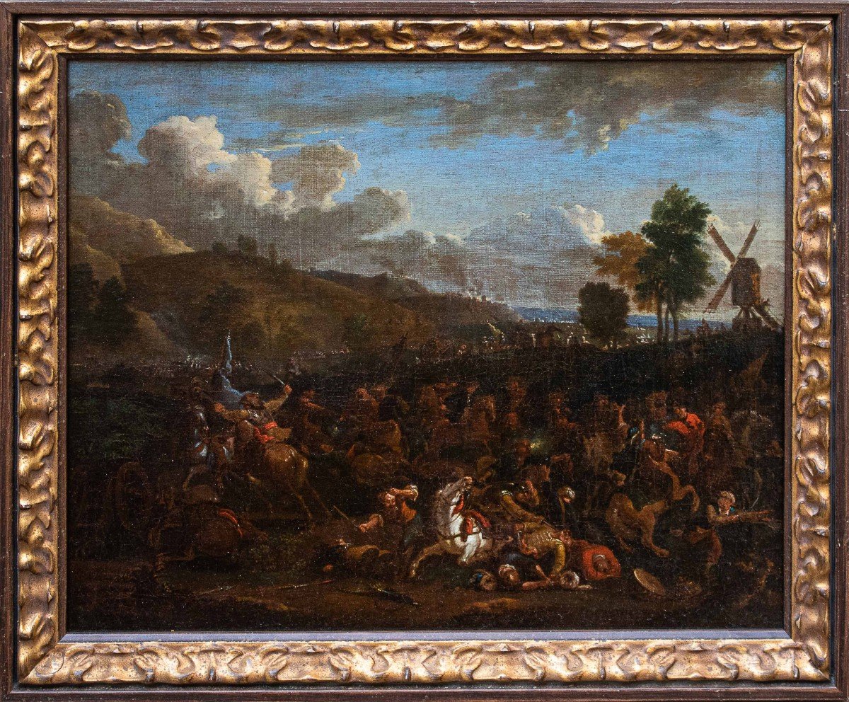 Attr. To Karel Breydel, Known As The Knight Of Antwerp (1678 - 1733), Battle With Knights