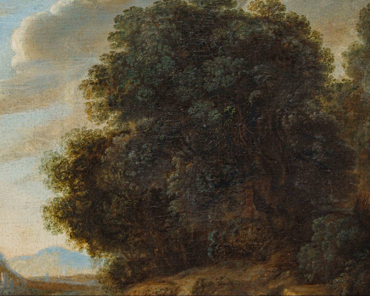 18th Century,  Landscape With Figures-photo-4