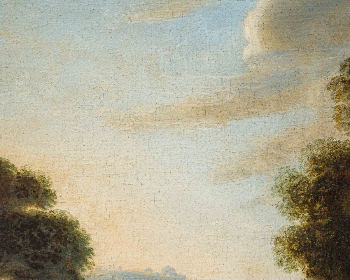 18th Century,  Landscape With Figures-photo-2