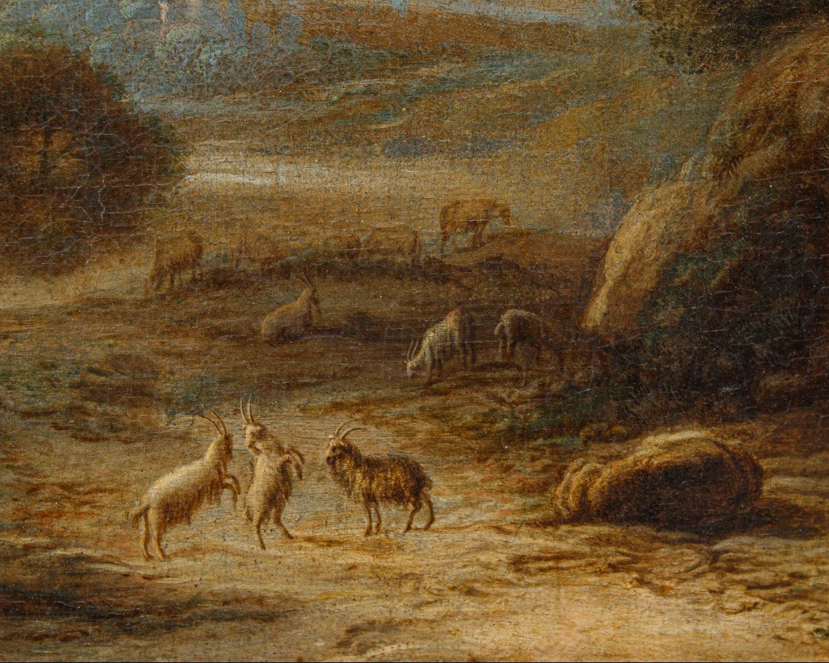 18th Century,  Landscape With Figures-photo-3