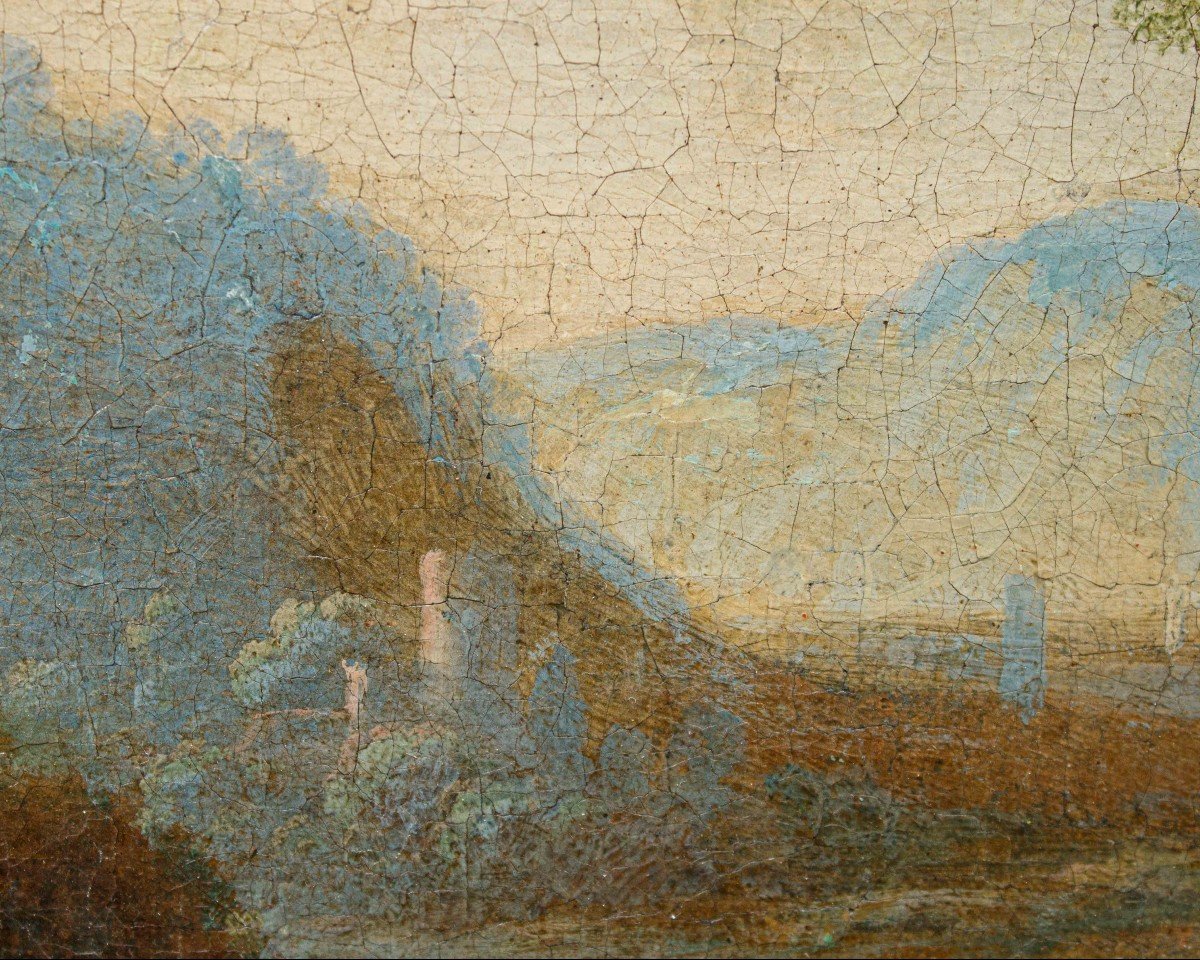18th Century,  Landscape With Figures-photo-6