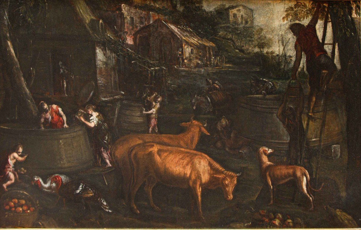 François Bassan (bassano 1549 - Venise 1592), L’automne  -photo-2