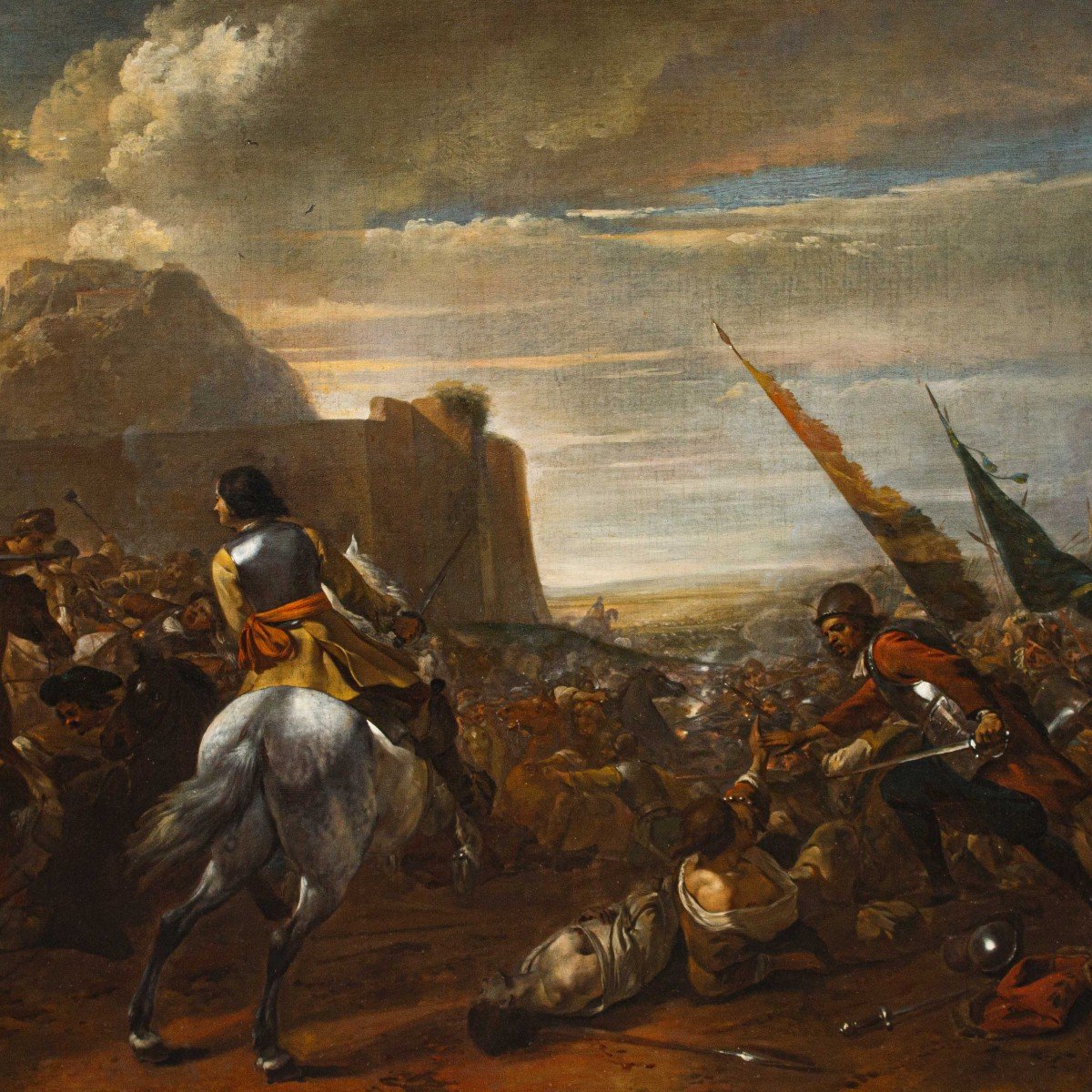 Peintre Flamand Du XVIIe Siècle, Bataille De Poltava, 1709  -photo-4