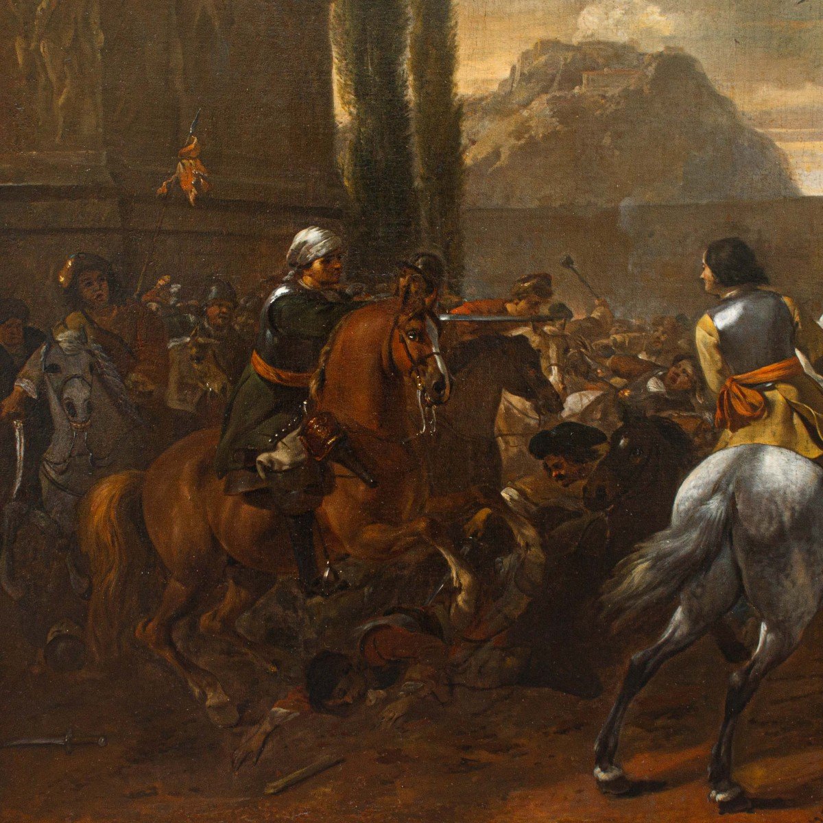 Peintre Flamand Du XVIIe Siècle, Bataille De Poltava, 1709  -photo-3