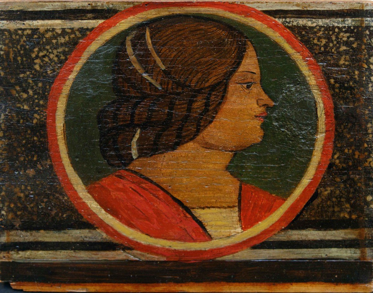 15th Century, Cremona School, Tile With Profile Of Checkers
