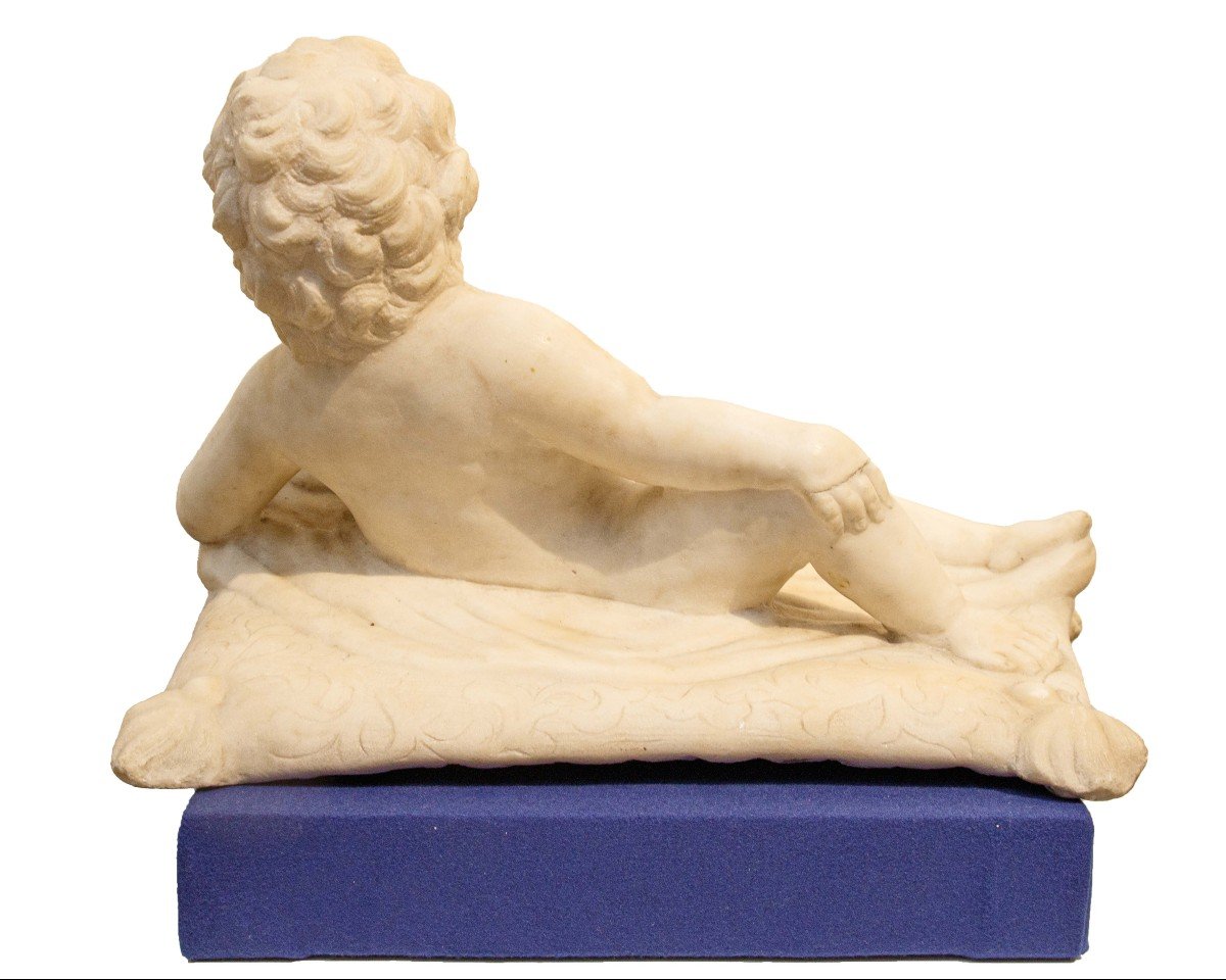 17th Century, Rome, Putto Lying With Dove-photo-3