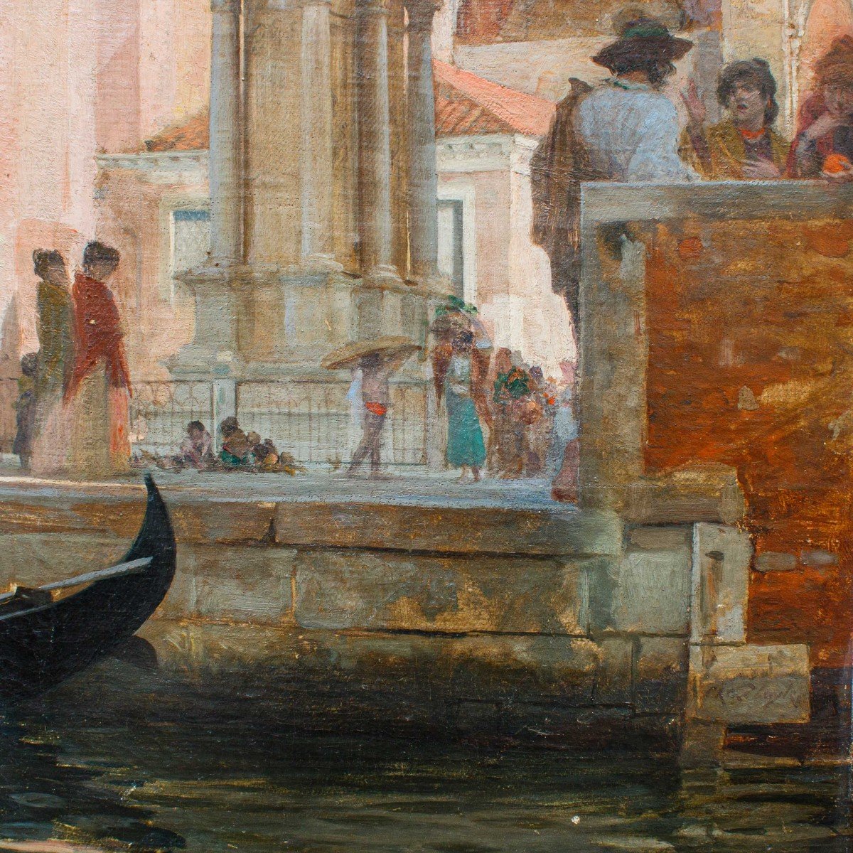 Charles Lebayle ( 1856 - 1898), Venezia: Scorcio Di Campo San Zanipolo  -photo-2