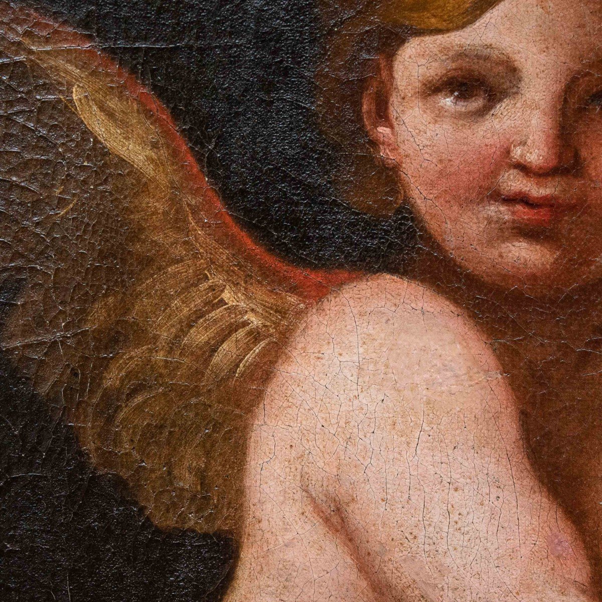 17ème Siècle, école émilienne, Putto Avec Rose-photo-2