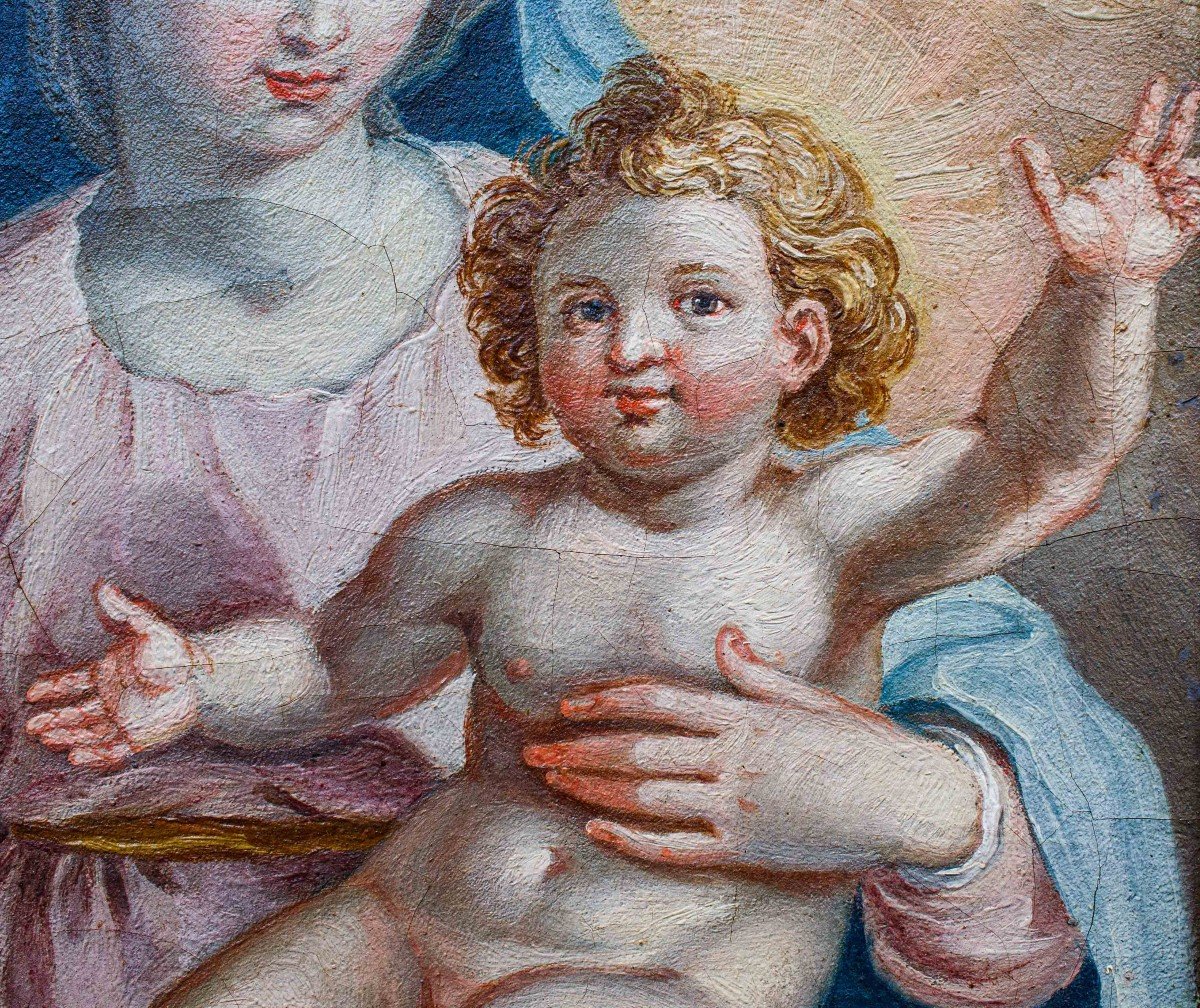 17ème Siècle, Madonna Avec Bambino-photo-3