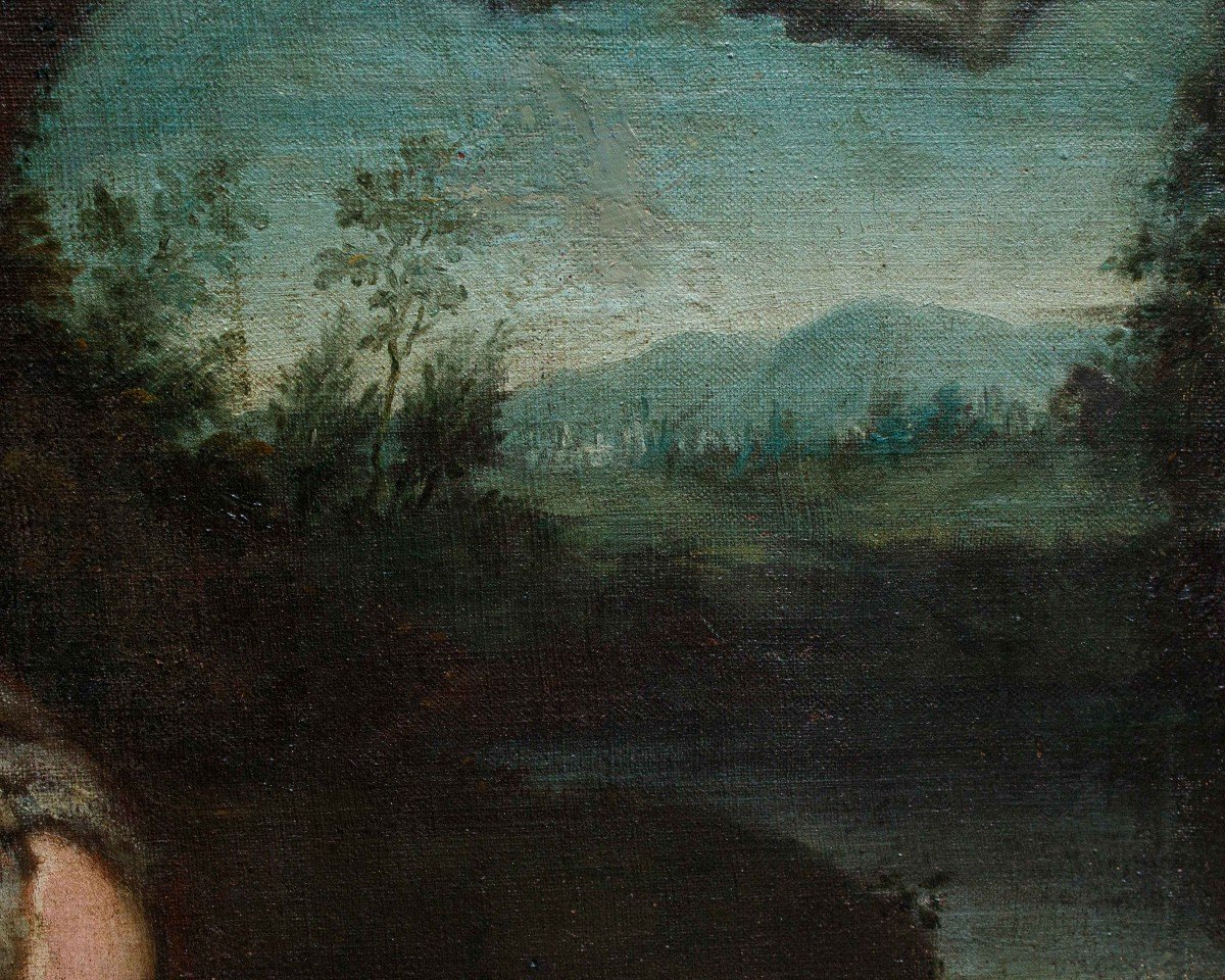 école Espagnole, 18ème Siècle, Saint Jean Avec L’enfant Jésus Et Les Anges-photo-2