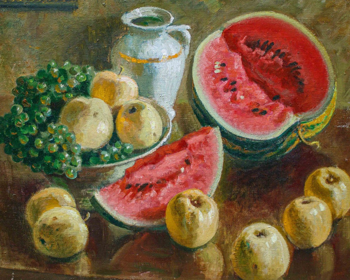 18ème Siècle, Nature Morte Avec Pastèque-photo-4