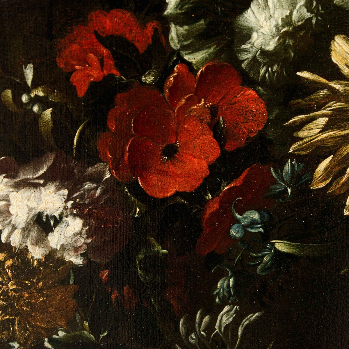 école Napolitaine, XVIIe Siècle, Saint-pierre En Prière Dans Une Guirlande De Fleurs-photo-4