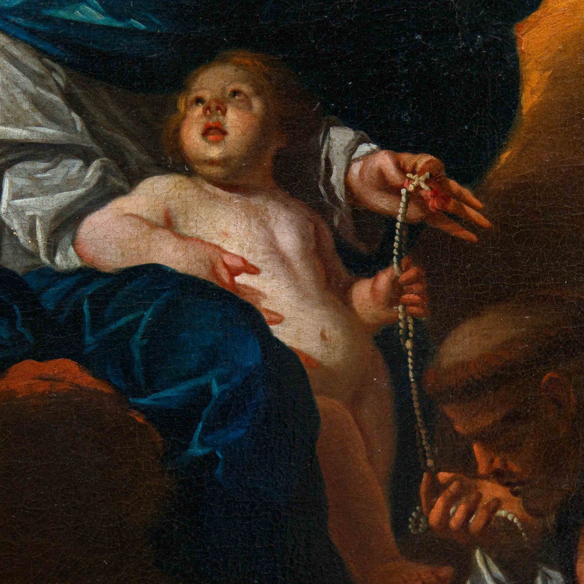 Circle Of Domenico Piola (genoa, 1627 -  1703)  Madonna With Child And Saint Dominic-photo-4