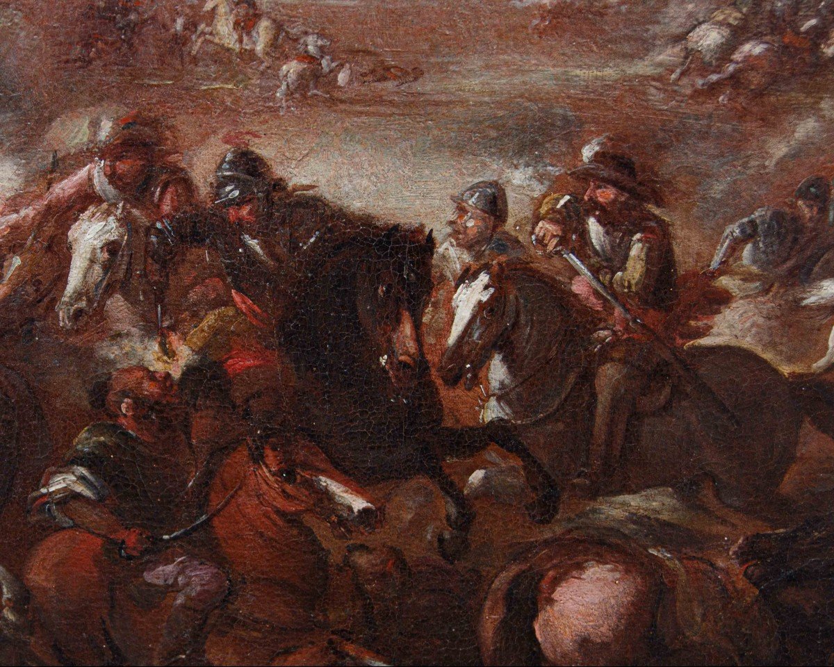 Rescianino Of The Battles (brescia, 1646 - Piacenza, 1703) , Battle Scene-photo-1