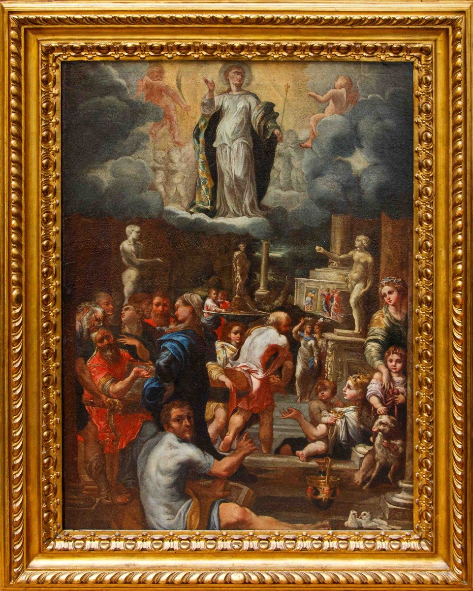 Girolamo Mazzola Bedoli (parma, 1500 Ca - 1569) Attr., Allegory Of The Immaculate