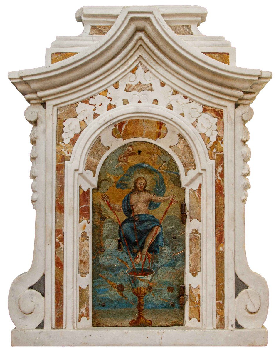 17th-18th Century, Edacular Frame With The Risen Christ