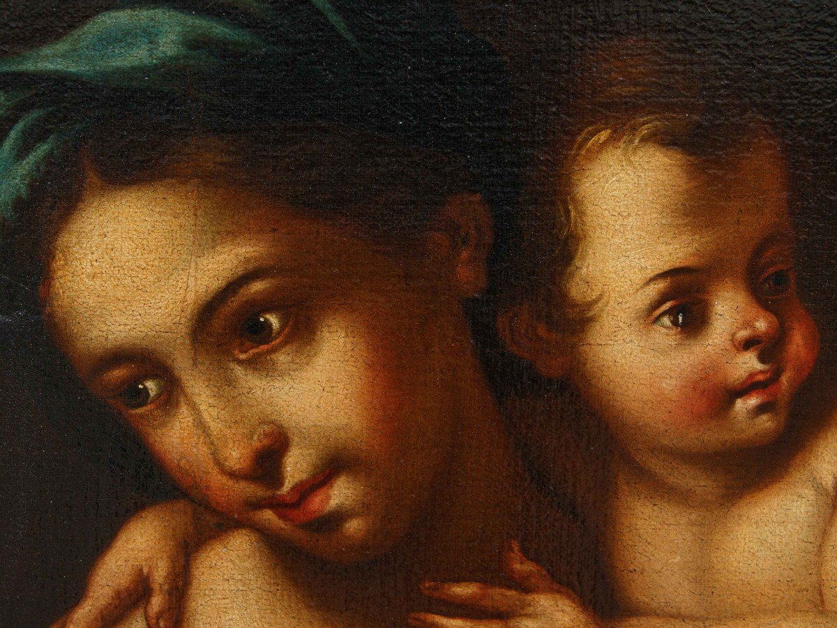 Allégorie De La Charité, Par Nicola Vaccaro (naples, 1640 - 1709)-photo-3