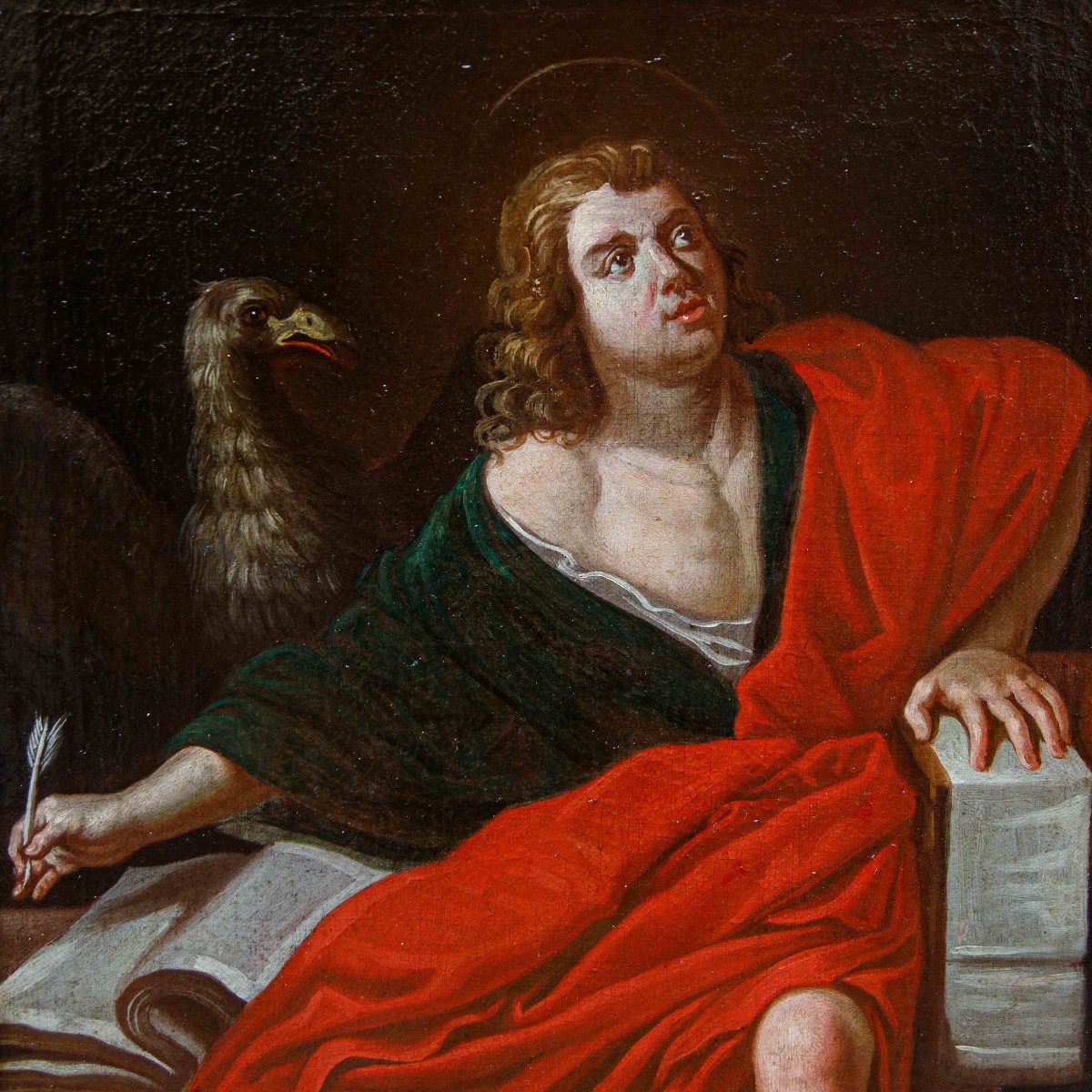 17th Century, Saint John The Evangelist With The Eagle -photo-2