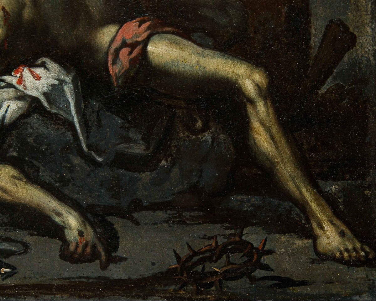 XVIIIe Siècle, Tristesse Sur Le Christ Mort-photo-4