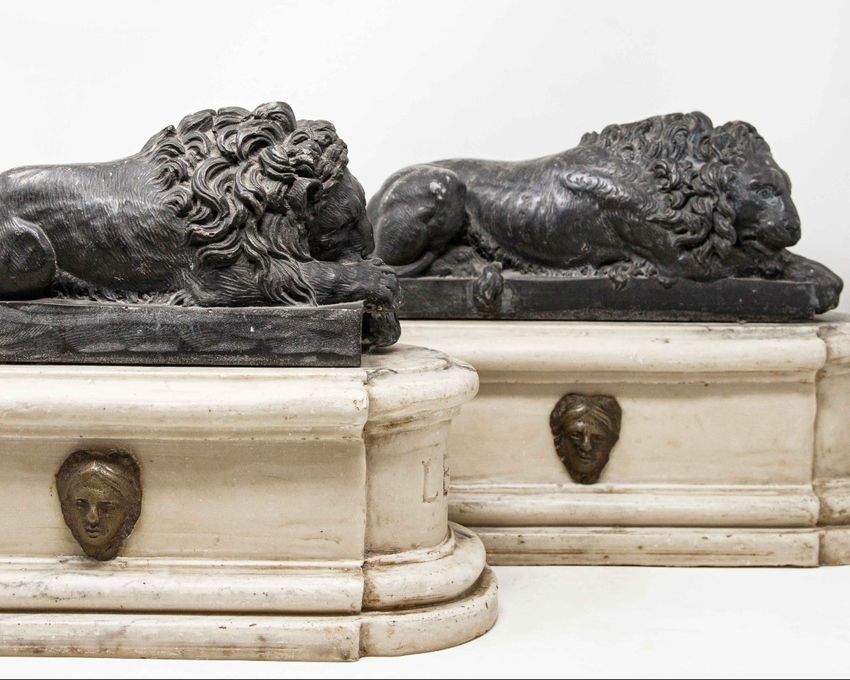 By Antonio Canova (possagno, 1 November 1757 - Venice, 13 October 1822), Lions-photo-1