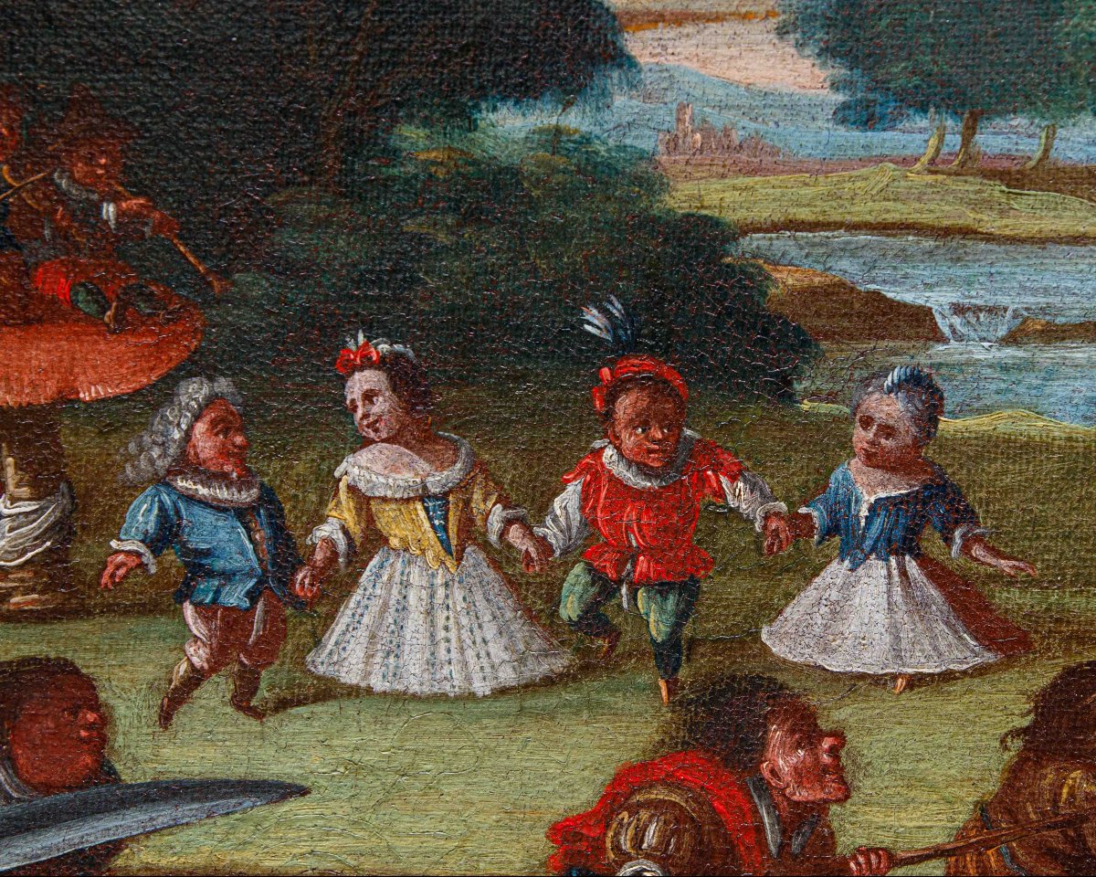 Faustino Bocchi (brescia, 1659 - 1741), The War Of The Pygmies-photo-1