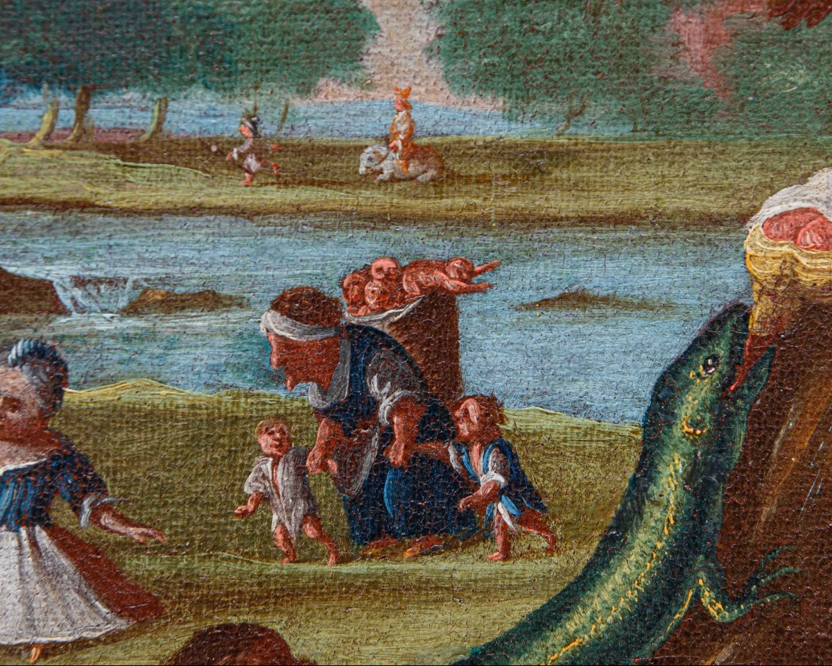 Faustino Bocchi (brescia, 1659 - 1741), The War Of The Pygmies-photo-7