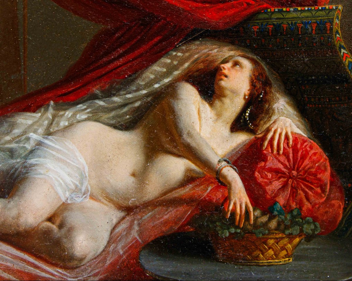 Jean Louis Victor Viger De Vigneau (argentan, 1819- Paris, 1879), La Mort De Cléopâtre-photo-4