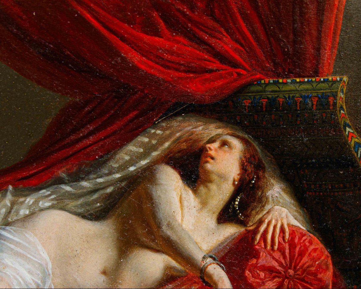 Jean Louis Victor Viger De Vigneau (argentan, 1819- Paris, 1879), La Mort De Cléopâtre-photo-1