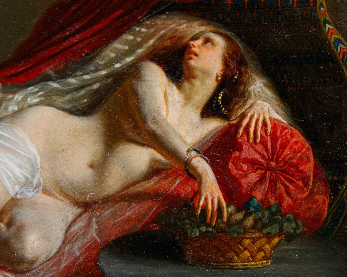 Jean Louis Victor Viger De Vigneau (argentan, 1819- Paris, 1879), La Mort De Cléopâtre-photo-2