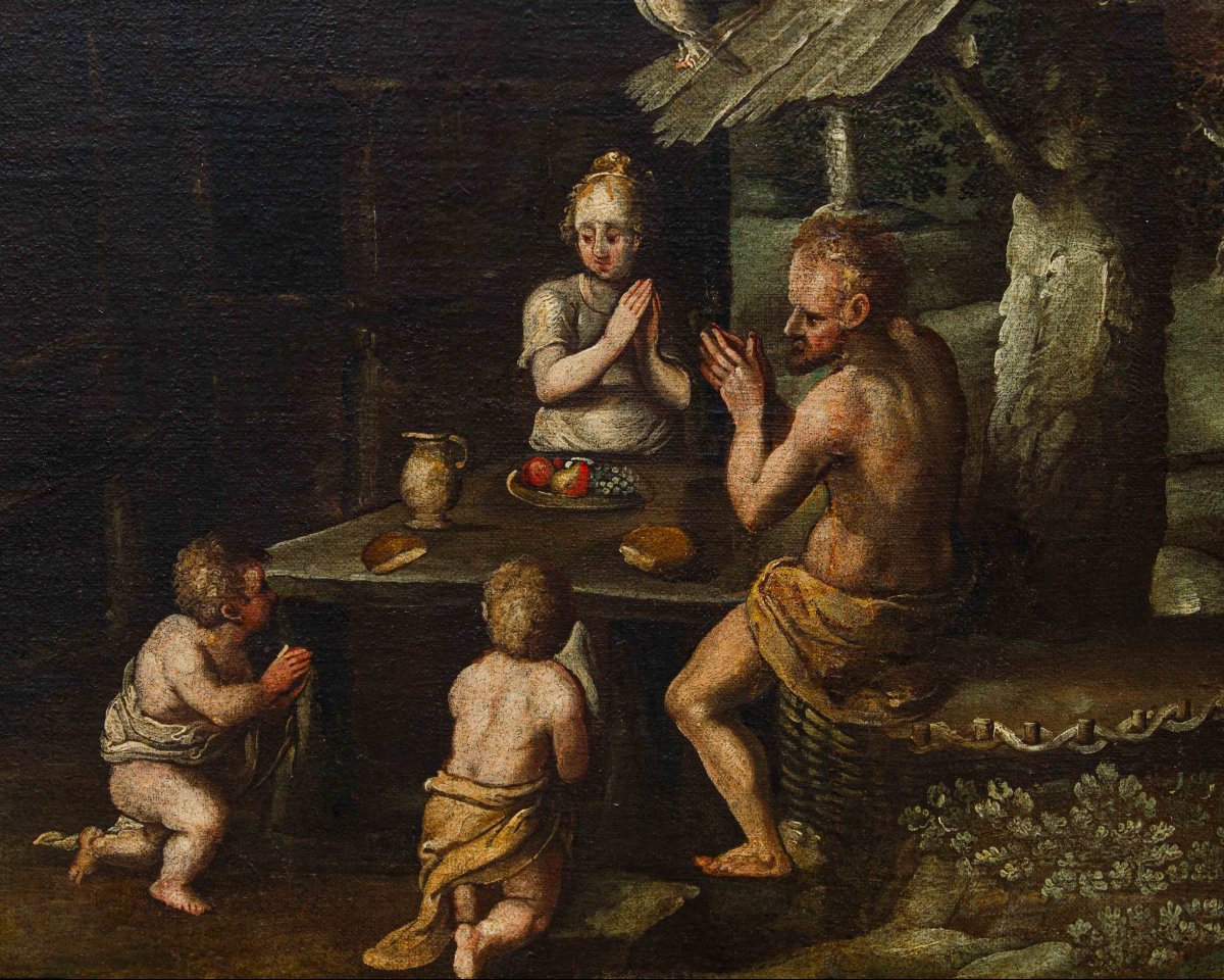 école Flamande Du XVII, De Sadeler, La Famille D’enoch-photo-3