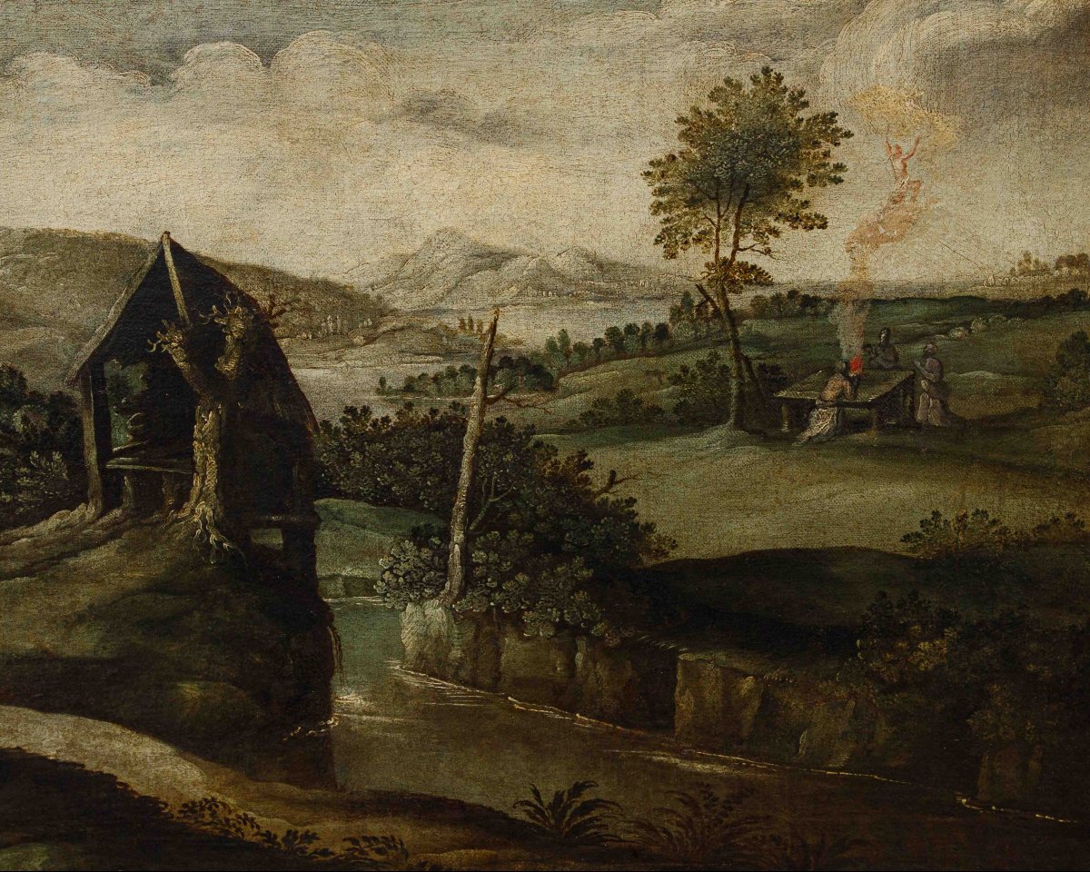 école Flamande Du XVII, De Sadeler, La Famille D’enoch-photo-1