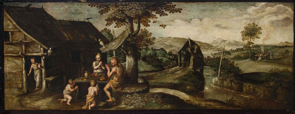 école Flamande Du XVII, De Sadeler, La Famille D’enoch-photo-8