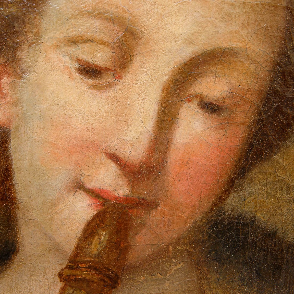 Emilian School, 17th Century, Allegory Of Geometry And Music-photo-2