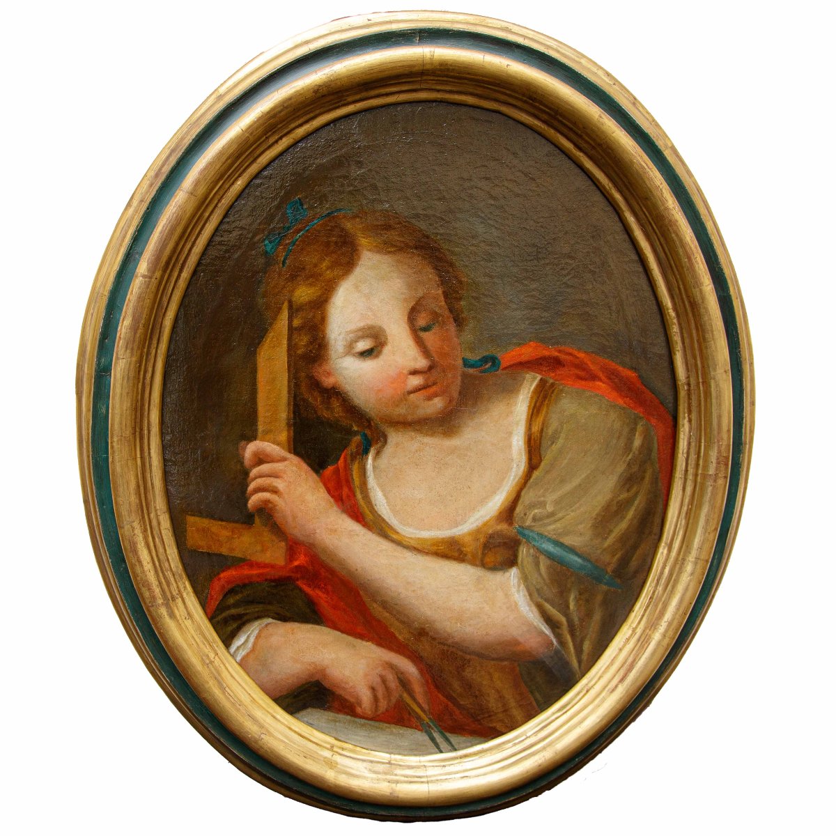 Emilian School, 17th Century, Allegory Of Geometry And Music-photo-4