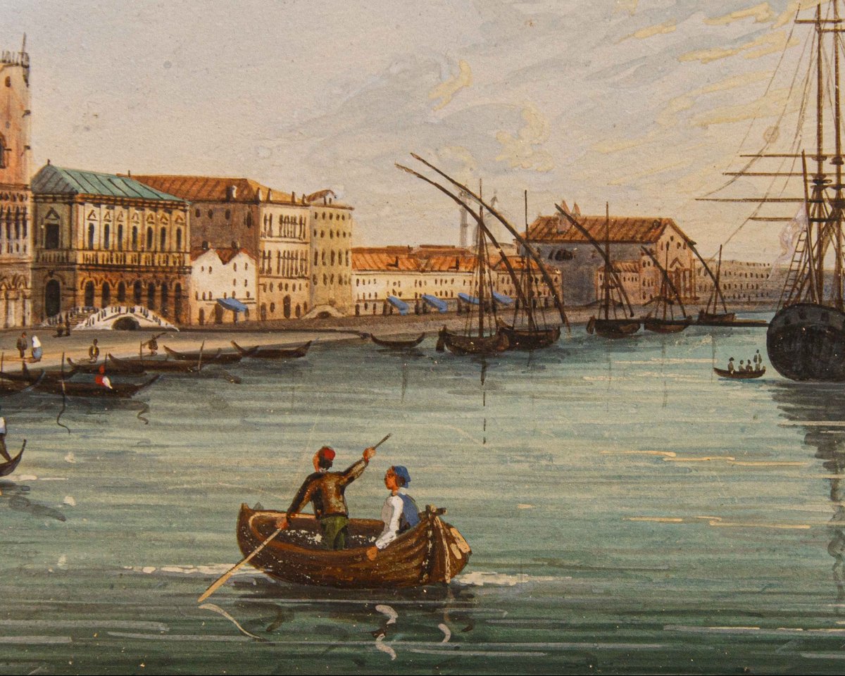 Venetian School, 19th Century, View Of St Mark’s Square - View Of The San Marco Basin-photo-7