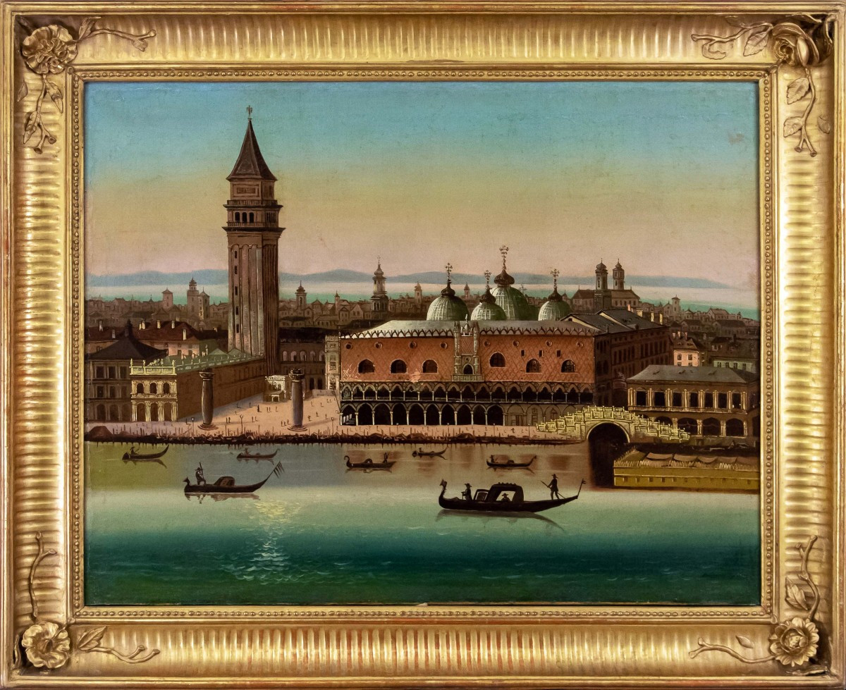 Venetian School, 19th Century, View Of Venice With The Doge’s Palace