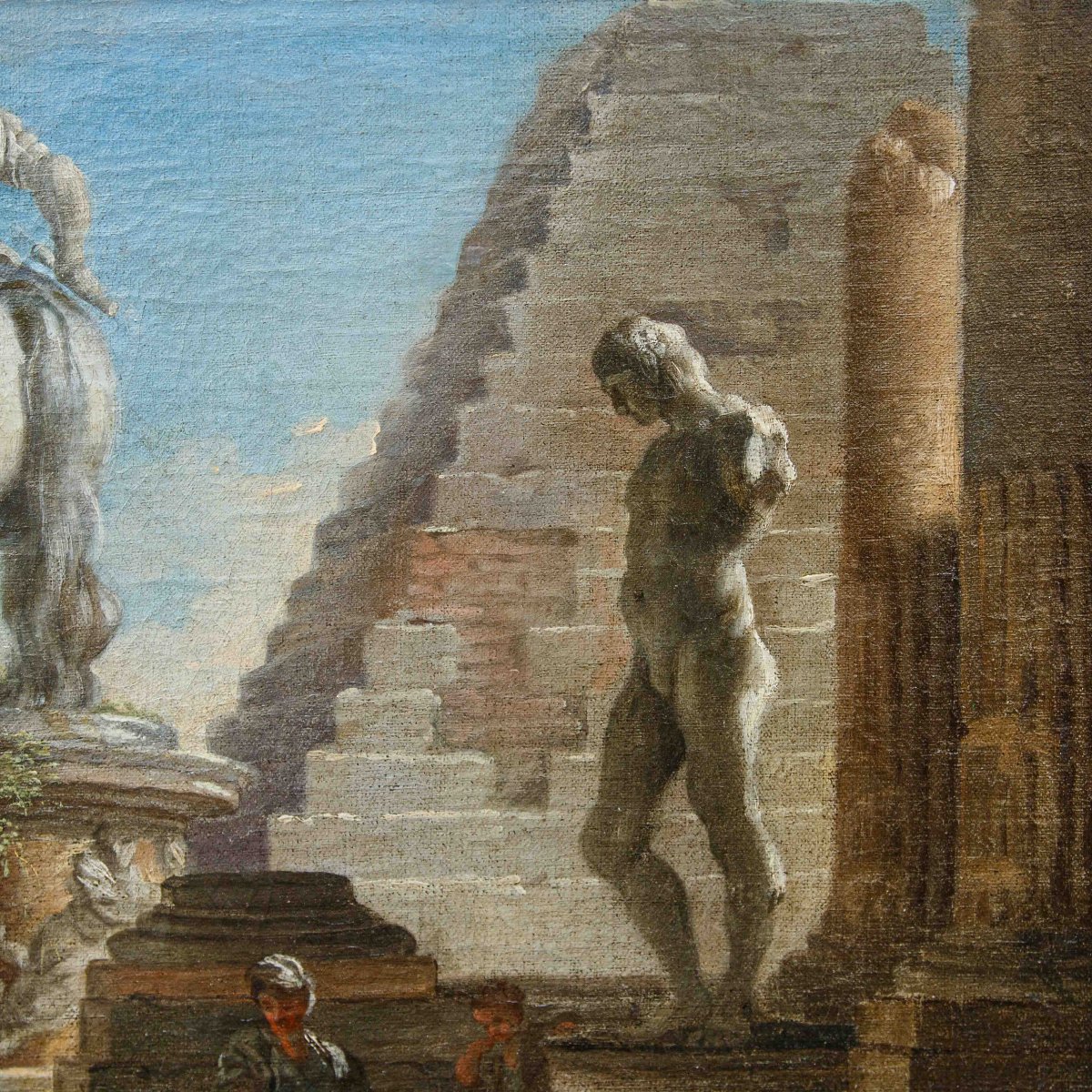 Andrea Locatelli ( Rome, 1695 - 1741), Architectural Caprice With Ruins-photo-1